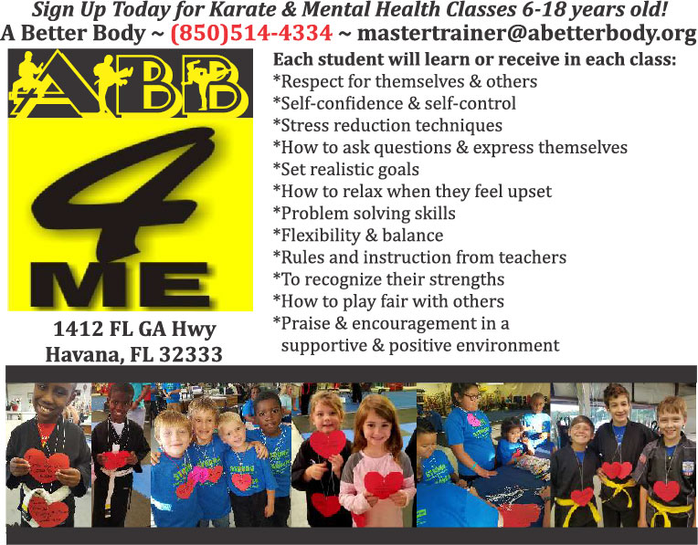 Please call 850-514-4334 for more information on our Karate and Fitness Programs
